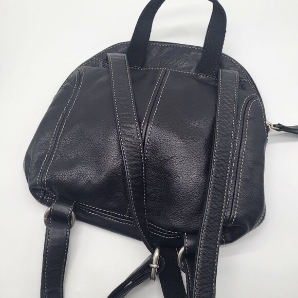 FOSSIL Long Live Vintage Black Hanover Leather Mini Backpack ZB 2862 - Picture 11 of 12